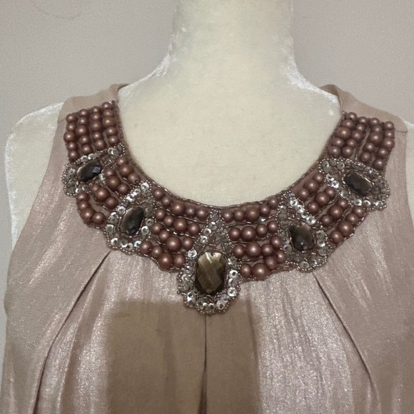 Alexia Admor Women Size L Jeweled Collar Trapeze Dress - Picture 1 of 6